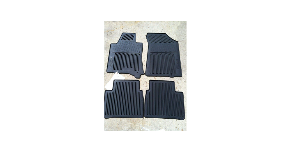 All-Season 4-Piece Rubber Floor Mat Set