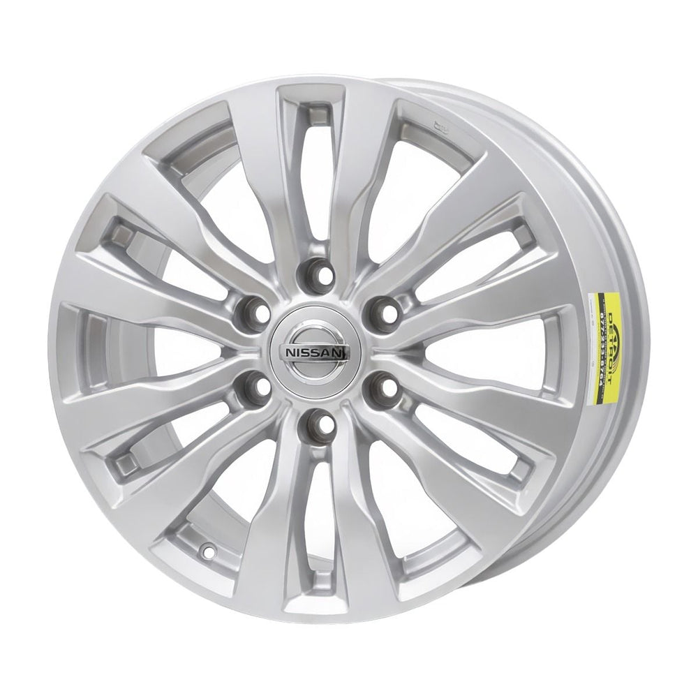 18x8-Inch 12-Spoke Silver Powder Coat Aluminum Alloy Wheel