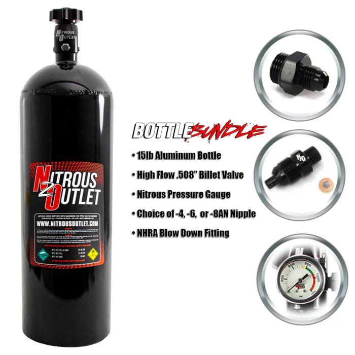 15lb Nitrous Oxide Bottle, Black