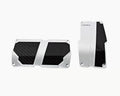 NRG Brushed Aluminum Sport Pedal A/T - Silver w/Black Carbon