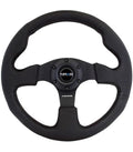 350mm Dark Wood Grain 3-Inch Deep Dish Steering Wheel