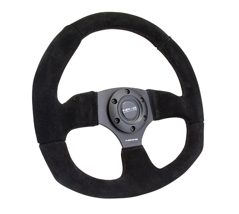 RST-009S Suede Flat Bottom Steering Wheel