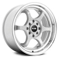 NS1202 15x7 Alloy Wheel, White w/ Machined Lip