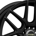 NS1502 18x8 +38 5x114.3/5x120 Matte Black Mesh 7-Spoke Wheel
