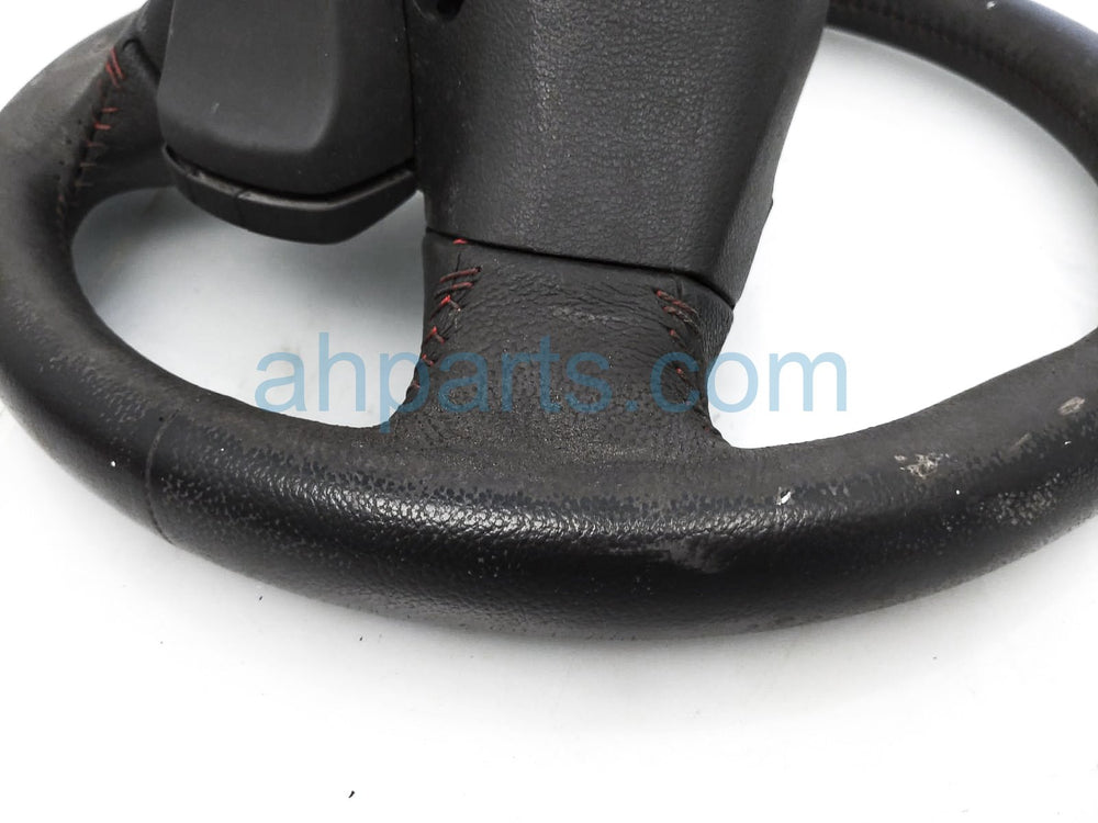 Leather Steering Wheel with Red Stitching