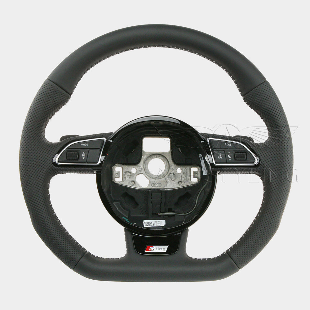S-Line 3-Spoke Flat-Bottom Steering Wheel