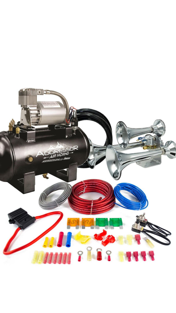 10.5-Inch 14.5-Inch 15-Inch 3-Bell Train Horn Assembly