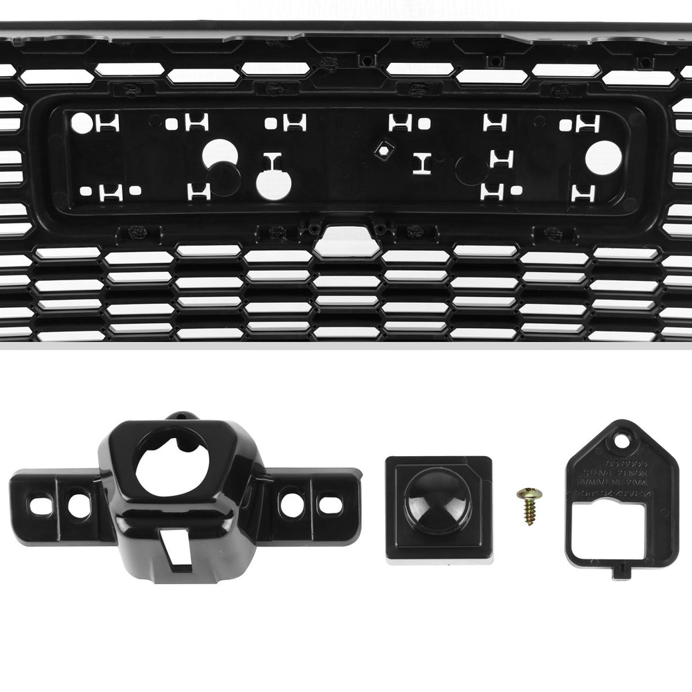 Denali Style Mesh Upper Replacement Grille, Gloss Black