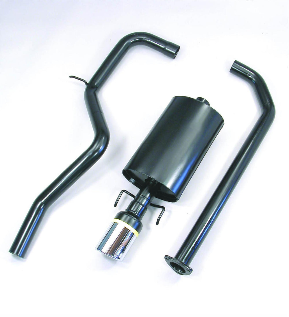 Exhaust System with Black Chrome T304 Stainless Steel Tips