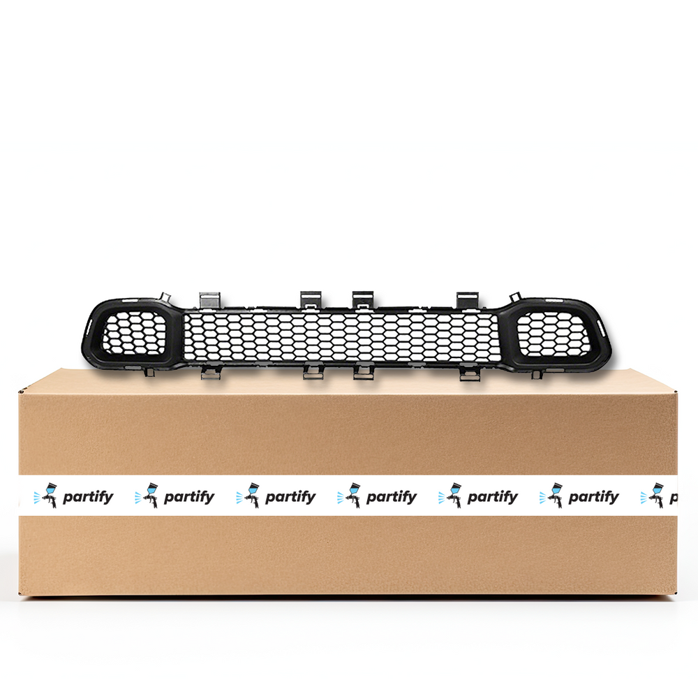 7-Piece Grille Set, Matte Black with Silver Molding
