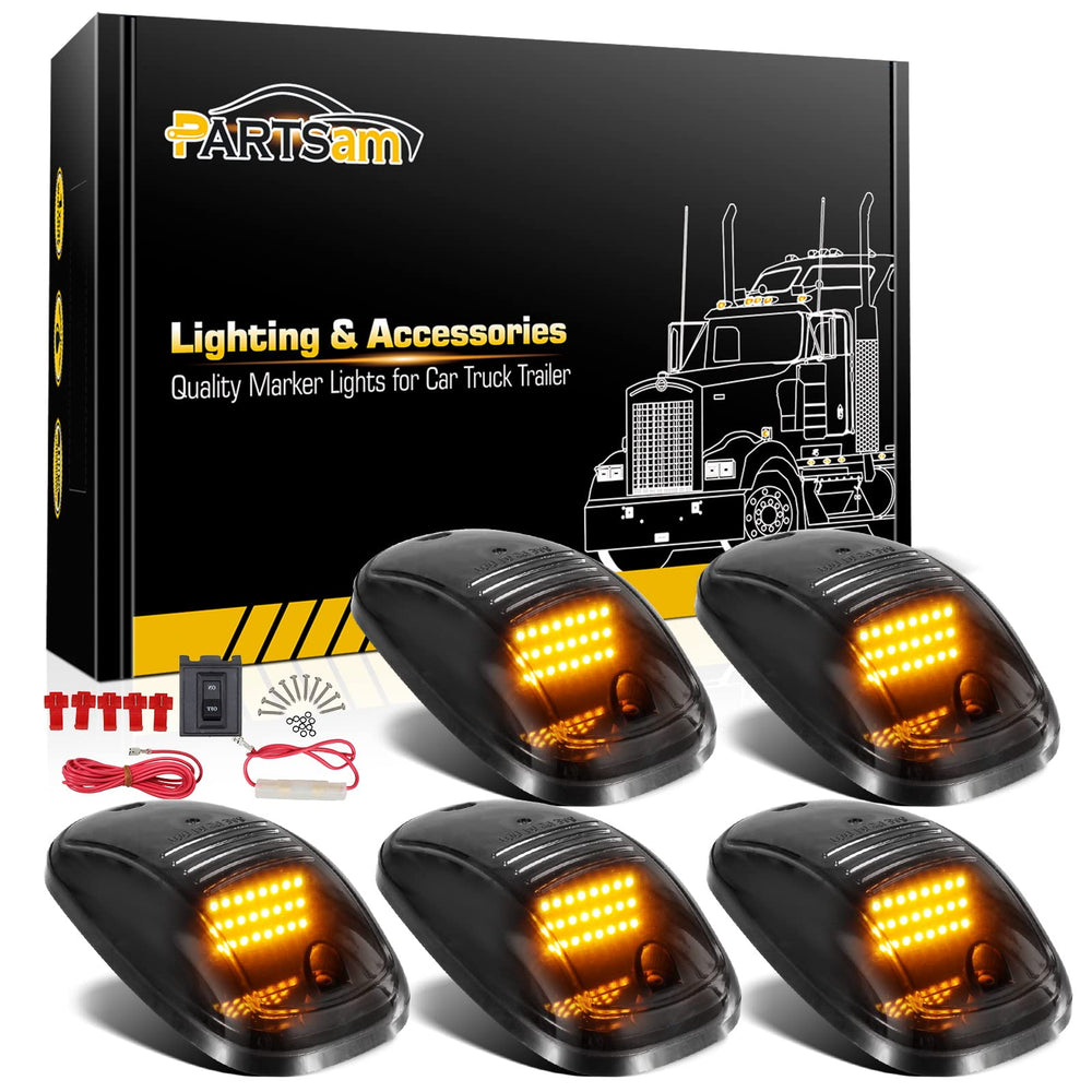 5-Piece Amber LED Cab Marker Light Set