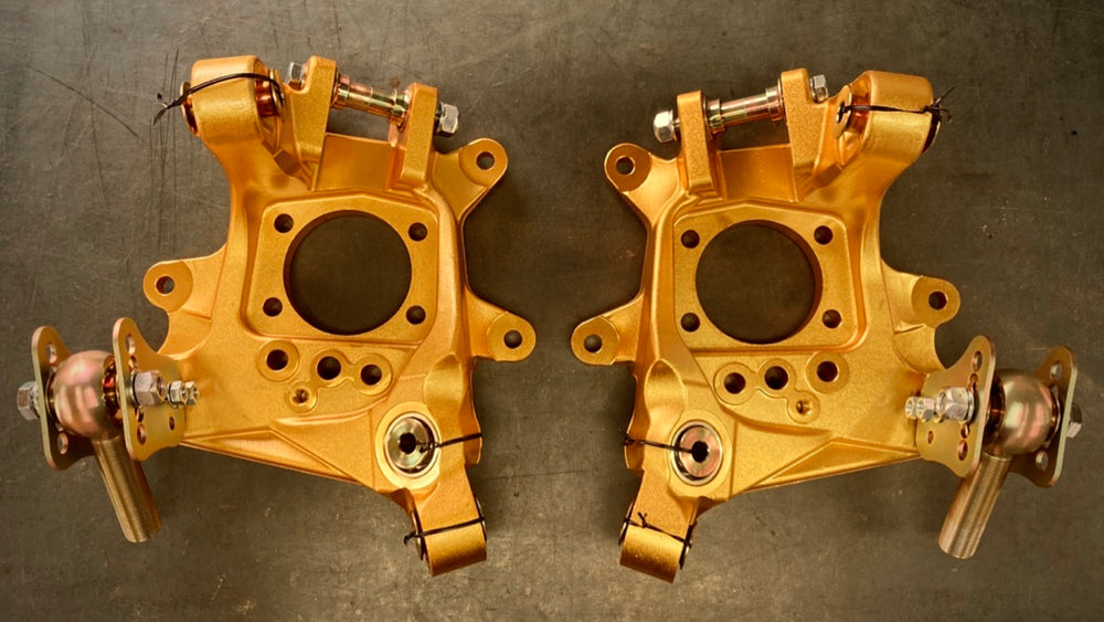 Dual Caliper Rear Drop Knuckles, Forged Aluminum