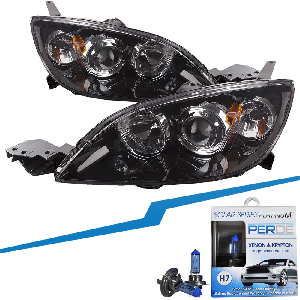 Black Housing Halogen Headlights