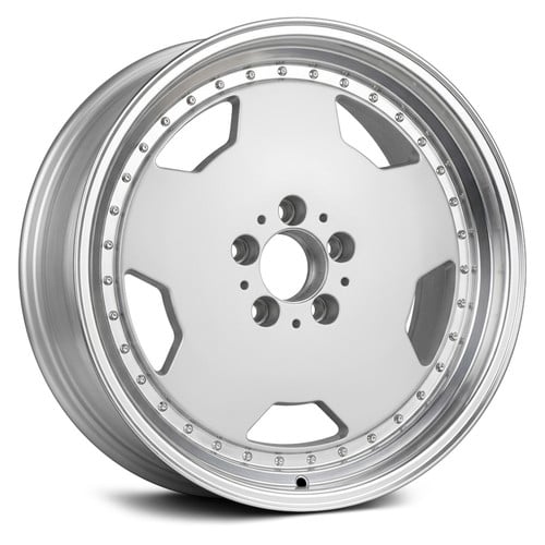 One-Piece Cast Alloy Wheel, White with Machined Lip