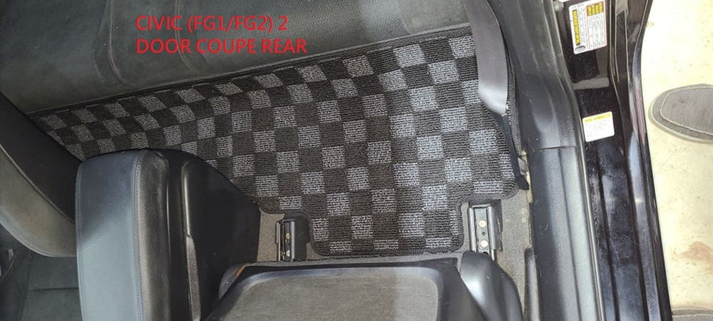 JDM Checkered Floor Mats Set