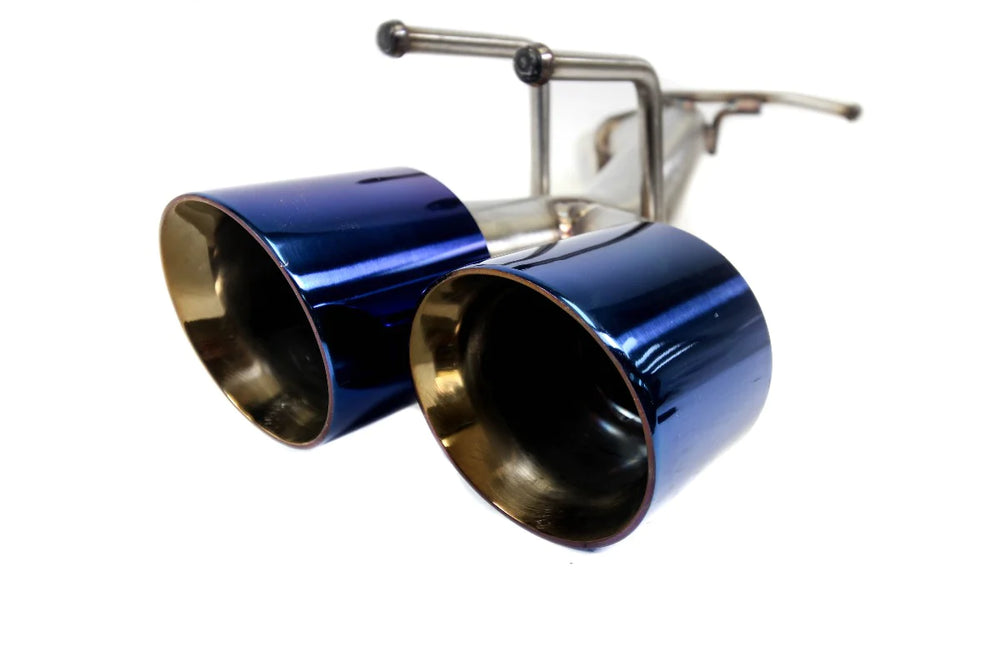 Axle-Back Exhaust System, 3.5-Inch Burnt Blue-Titanium Quad Tips