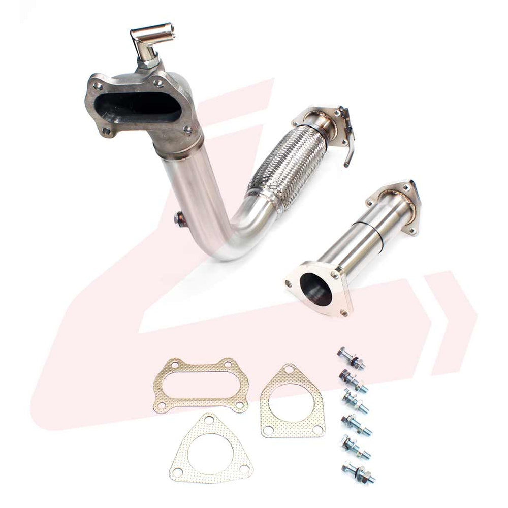 K-Series Header/Downpipe w/ High-Flow Cat, 4.4-Inch Bellmouth