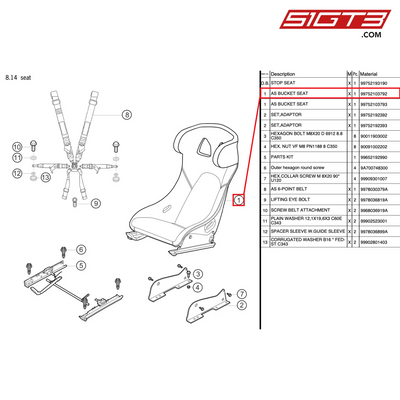 SilverRocket TPU Racing Bucket Seat