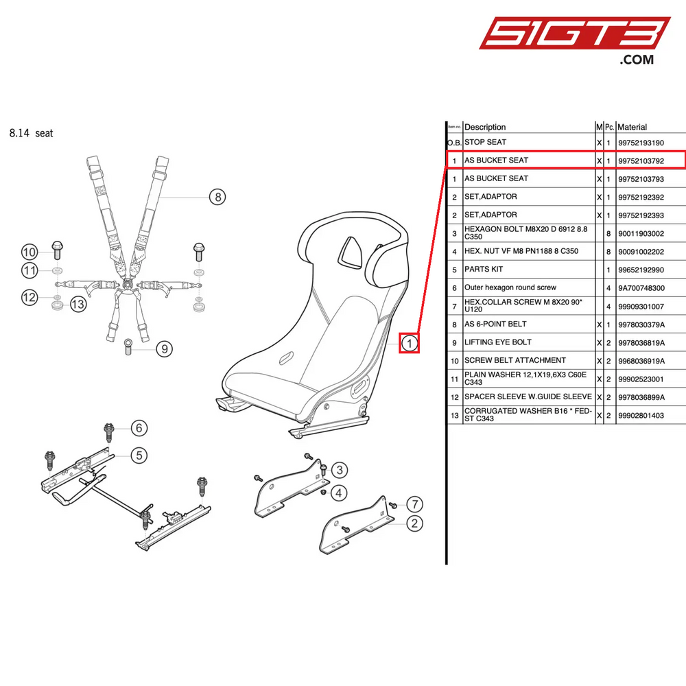 SilverRocket TPU Racing Bucket Seat