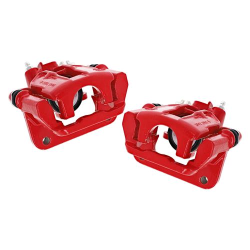 Performance Red Powder-Coated Floating Brake Caliper Set