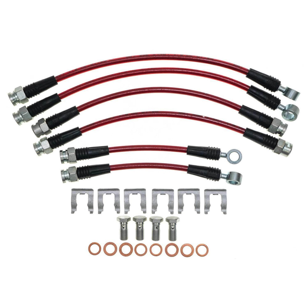 Stainless Steel Braided Front and Rear Brake Hose Kit
