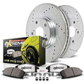Front Brake Kit with Carbon-Fiber Ceramic Pads and Slotted Rotors