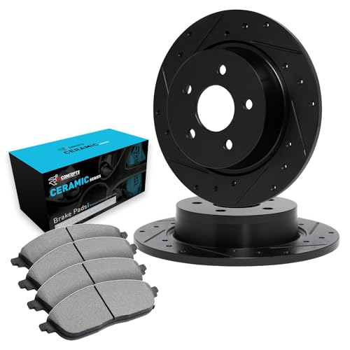 Cross-Drilled and Slotted Brake Rotor and Pad Kit