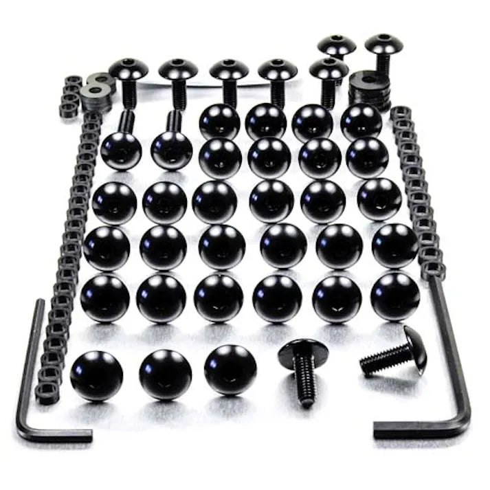 Aluminum Fairing Bolt Kit, Black