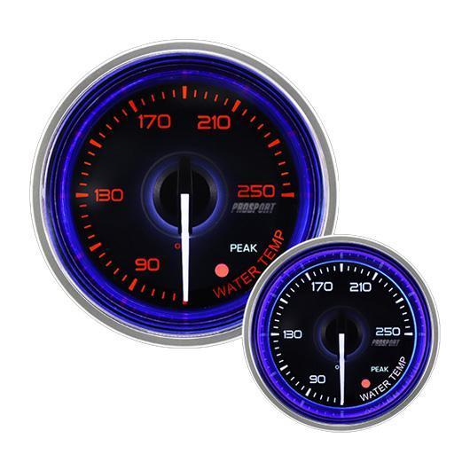 Crystal Blue Series 52mm Water Temp Gauge