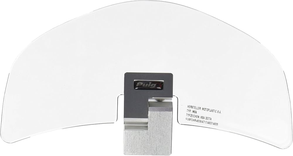 Multi-Adjustable Transparent Windshield Deflector 191mm