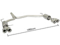 Stainless Steel Rear Silencer, 2x80mm Round Sport Line Staggered