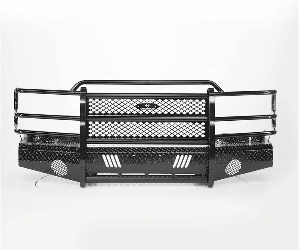 Gloss Black Steel Diamond Plate Truck Bumper