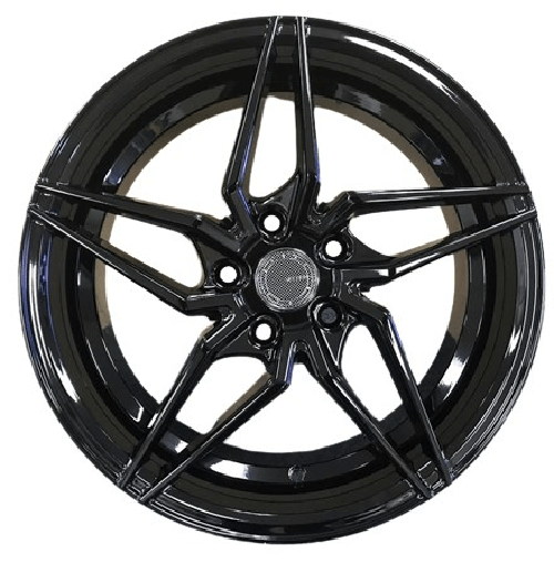 17-Inch Wheel, 5x114.3, +38 Offset, Black with Machined