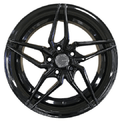 17-Inch Wheel, 5x114.3, +38 Offset, Black with Machined