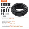 6AN 25-Foot Stainless Steel Braided PTFE Hose