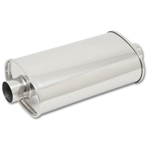 Universal Oval Muffler 3-Inch Inlet/Outlet 304 SS