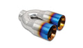 Vibrant Performance - 1339 - Dual 3.5 in. Round SS Tips (Double Wall, Straight Cut)