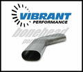 45-Degree Mandrel Bend, 3-1/2" Oval Stainless Steel Exhaust Tube