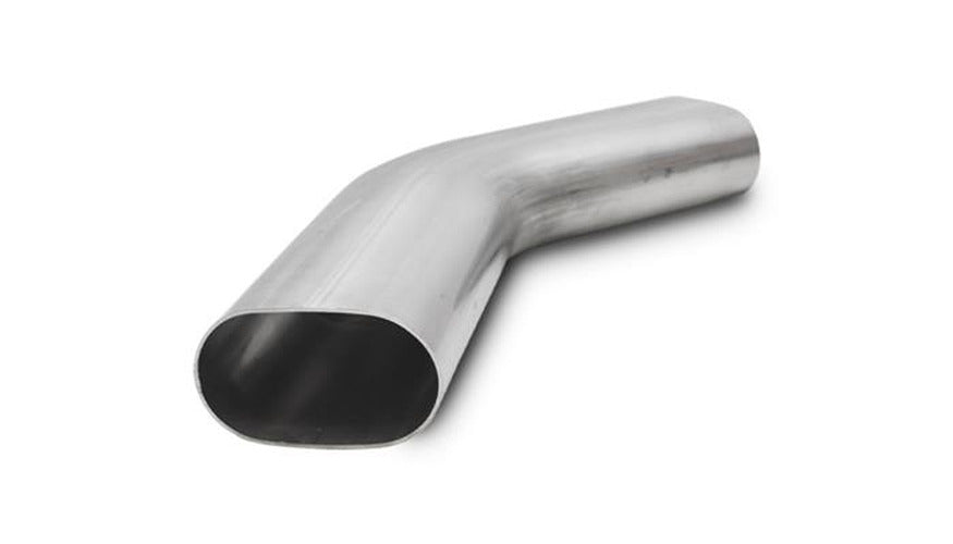 45-Degree Mandrel Bend, 3-1/2" Oval Stainless Steel Exhaust Tube