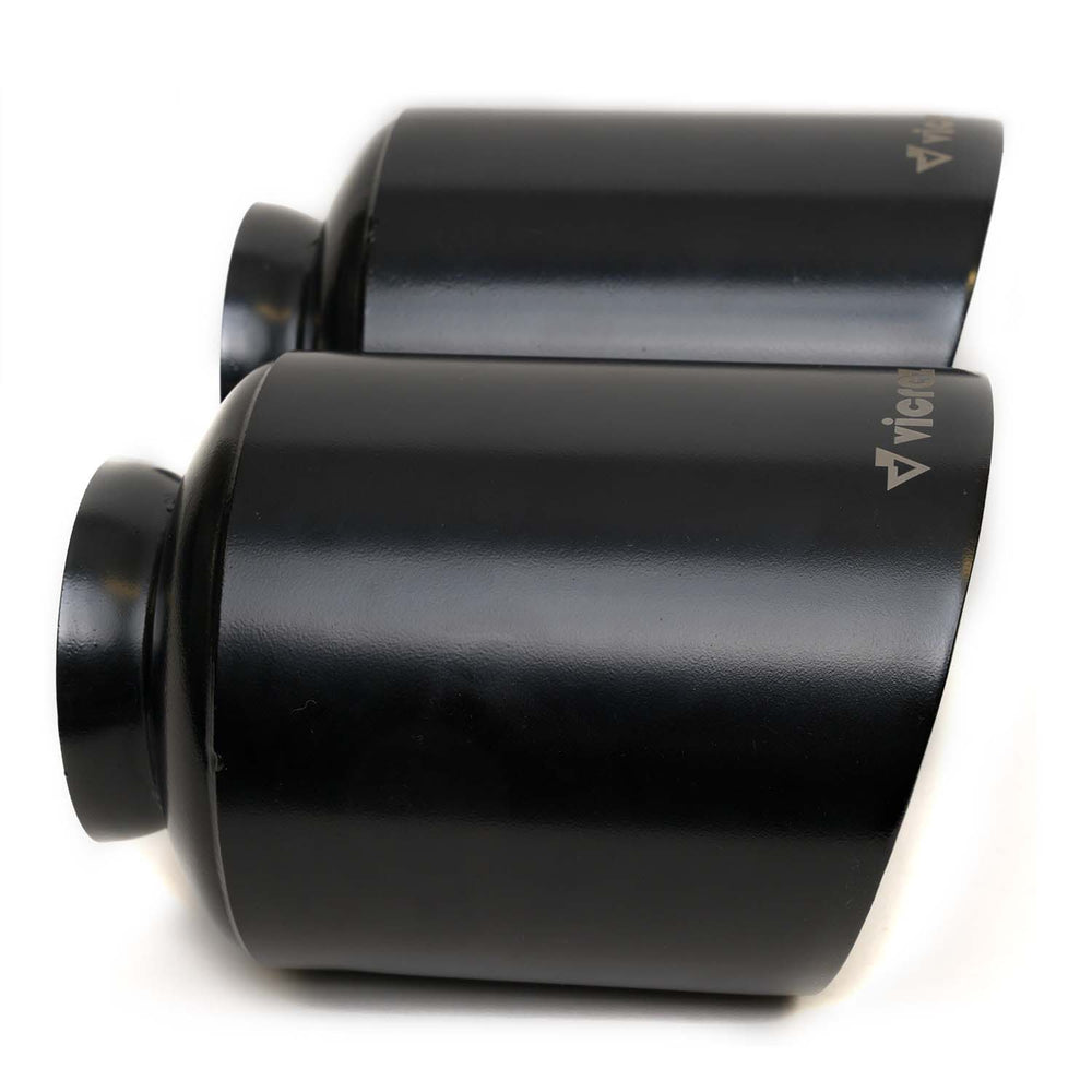 5-Inch Slant Cut Exhaust Tips, Ceramic Black