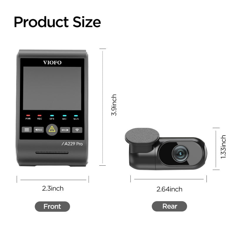 Pro 2CH 4K HDR Front and Rear Dash Cam System