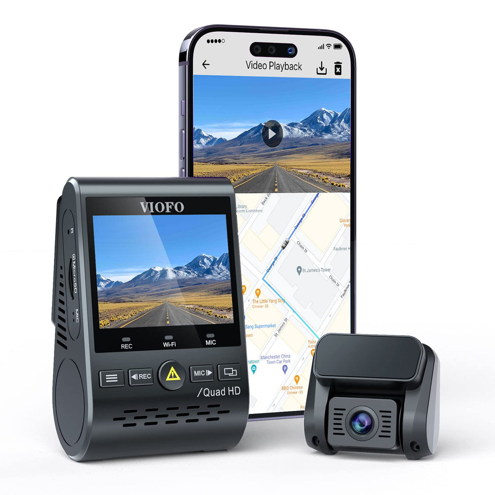 A129 Plus Duo 2-Channel 2K QHD Dash Cam with GPS & Wi-Fi