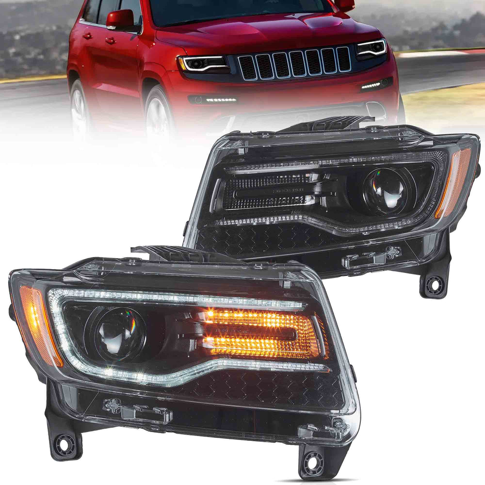 LED Projector Headlight Assembly w/ Sequential Turn Signals