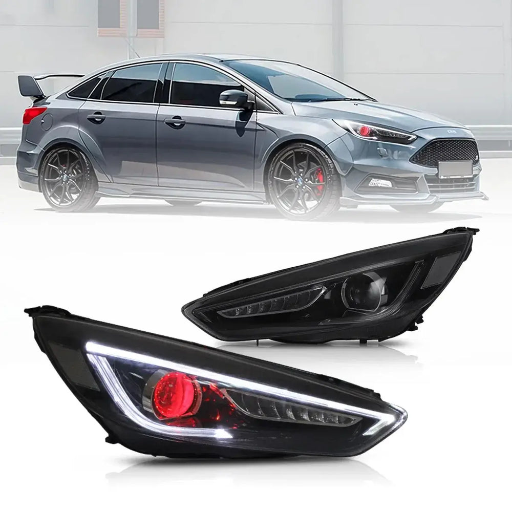 LED Headlight Assembly with Smoked Lens