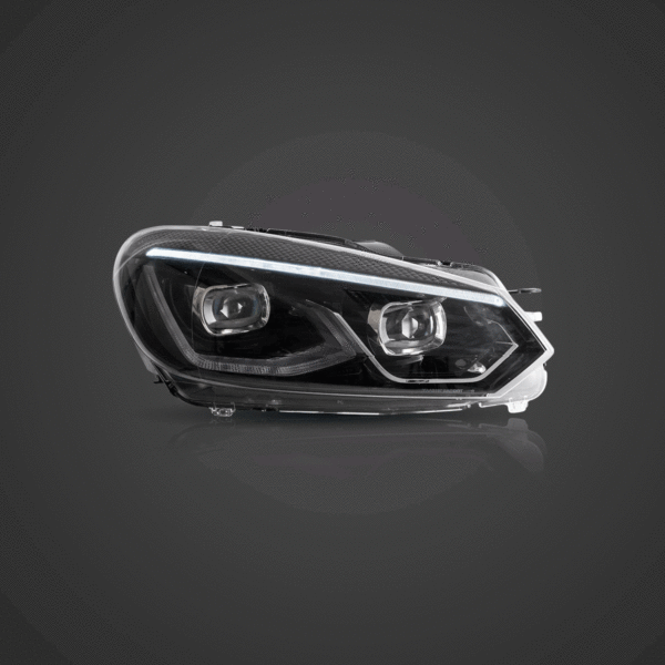 LED Projector Headlights, Black Housing, Smoked Lenses
