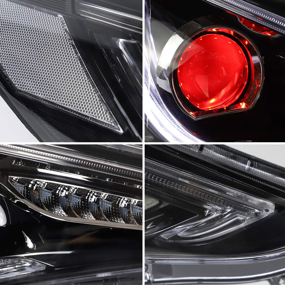 Projector Headlight Assembly with LED DRL