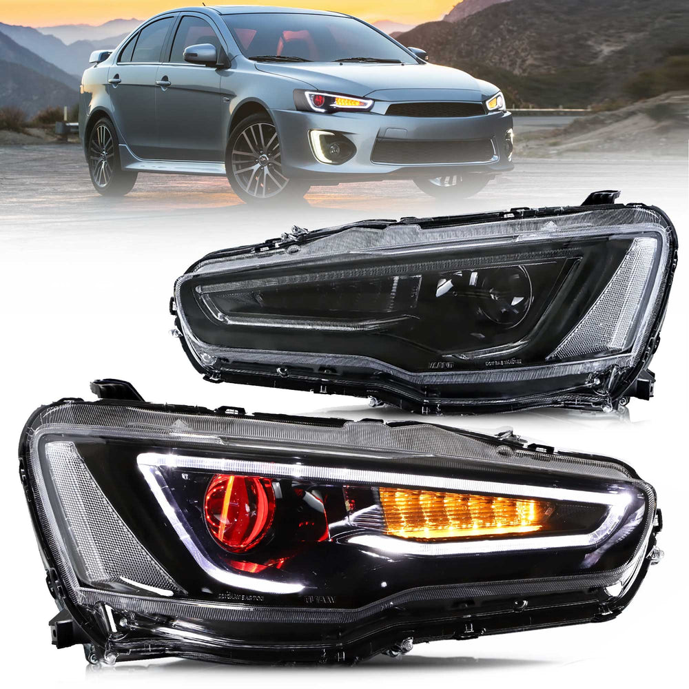 Dual-Beam Projector Headlights with LED DRL