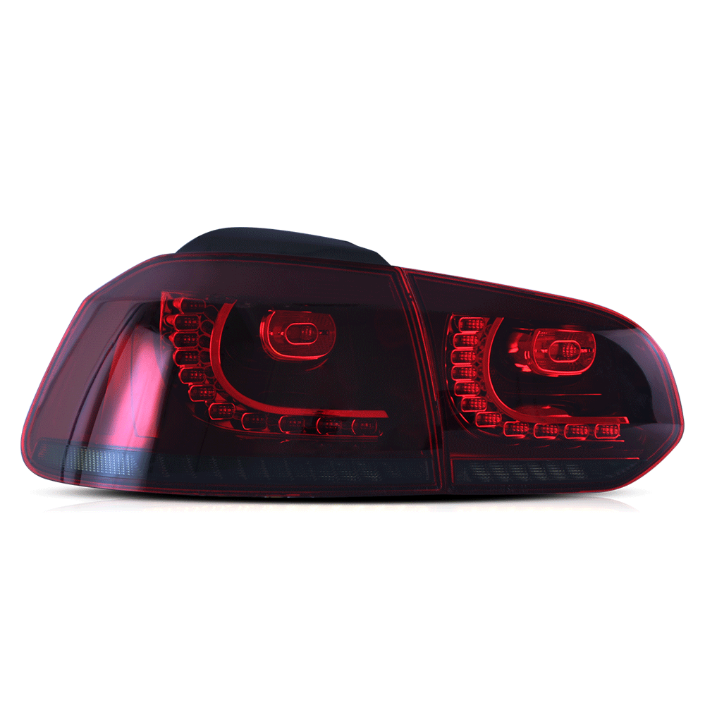 Euro LED Sequential Tail Light Assembly, Red Housing