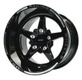 15x10 5x114.3 0 Offset Milled Black Wheel