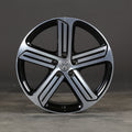 19x8 Machined Black 5-Spoke Alloy Wheel